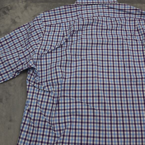 J Crew Shirt Mens L 16 16.5 Purple Plaid Thompson Long Sleeve Button Up Dress - Picture 16 of 16